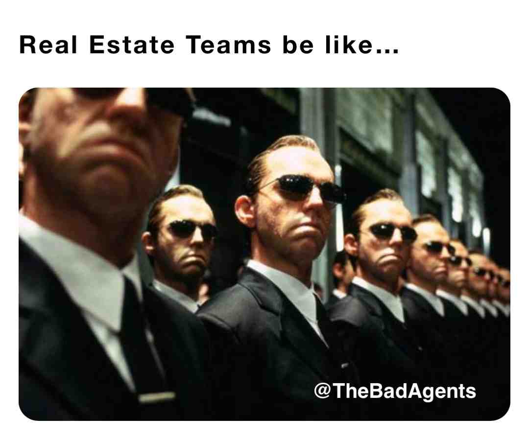 I am {inserts the Team Leads name}
#realestate #realtor #realtorlife #realestatememes #thebadagents #realestatestatehumor