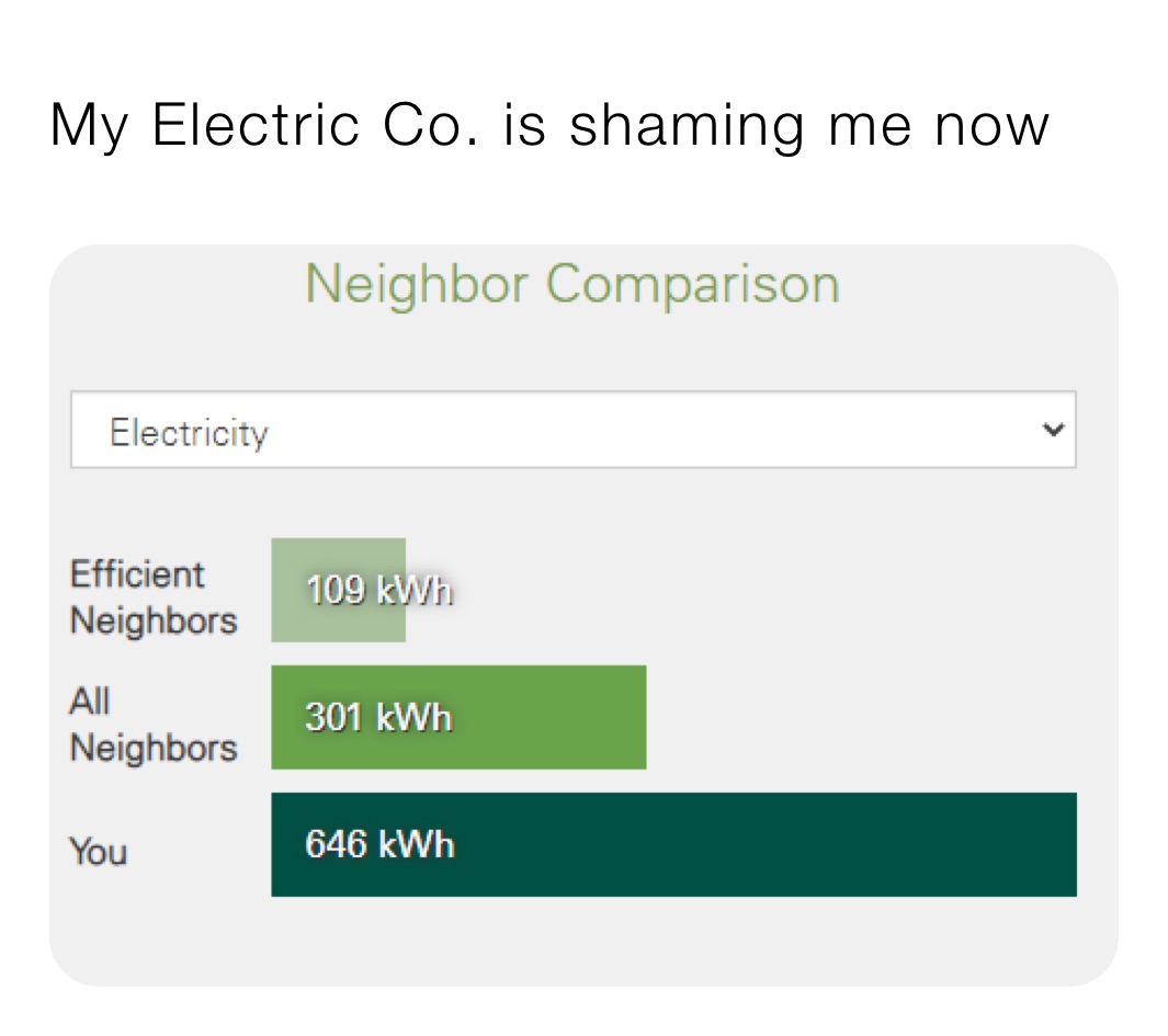 My Electric Co. is shaming me now 