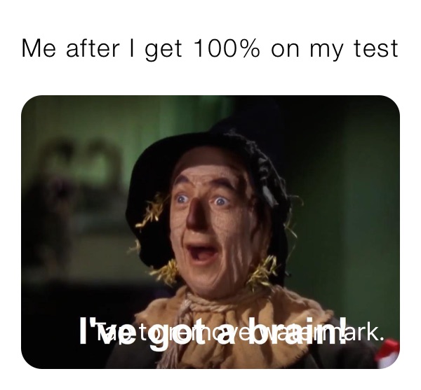 Me after I get 100% on my test