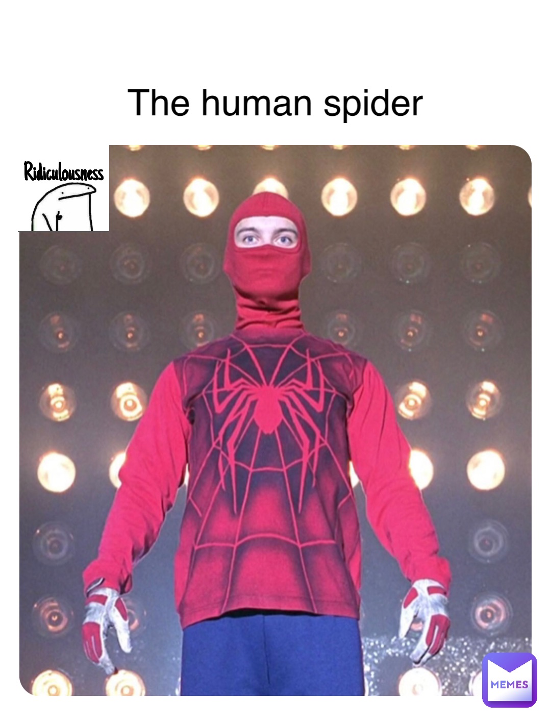 Double tap to edit The human spider