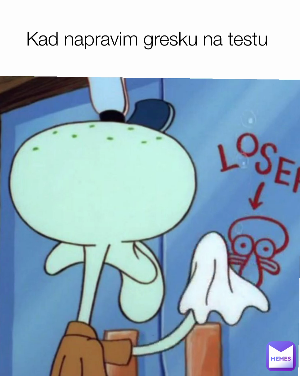 Kad napravim gresku na testu 