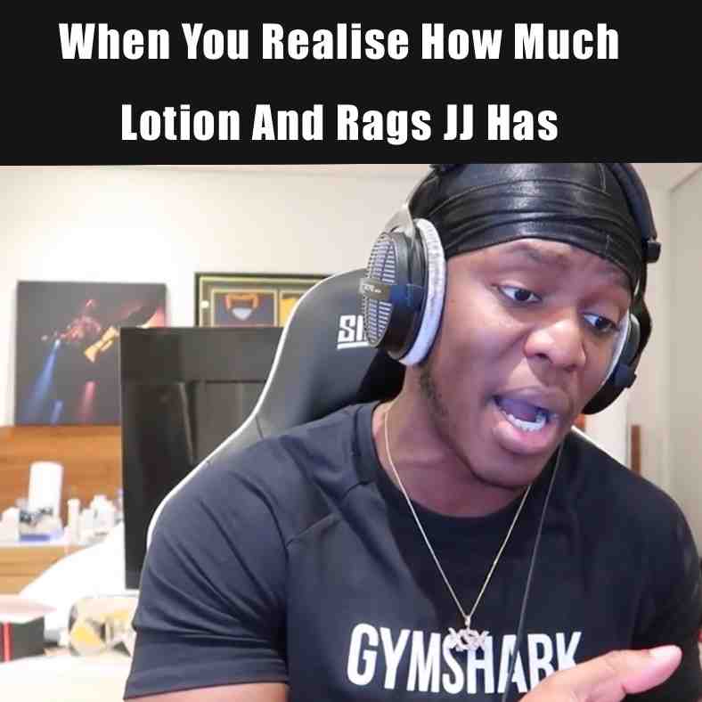 Didn’t think a person needs so much lotion and rags #ksi
