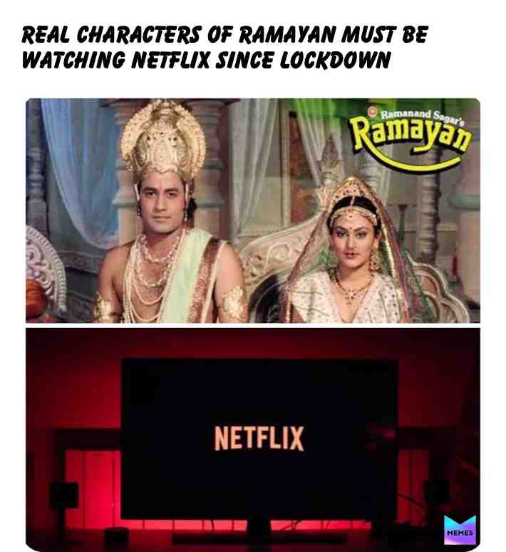 They got a life😎  #quarantine  #quarantinememe  #lockdown2020  #covid19  #stayhome  #meme  #memestagram  #funnymemes  #ramayan  #dd_national  #doordarshan