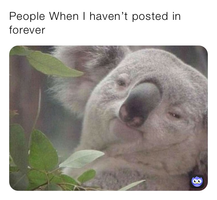 People When I haven’t posted in forever