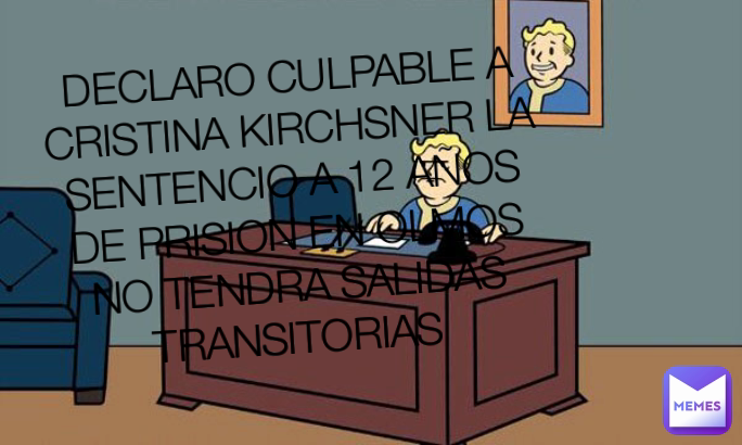 DECLARO CULPABLE A CRISTINA KIRCHSNER LA SENTENCIO A 12 AÑOS DE PRISION EN OLMOS NO TENDRA SALIDAS TRANSITORIAS 