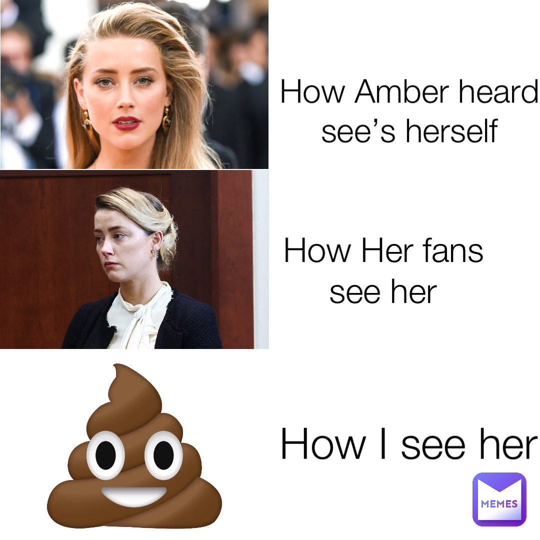 How Amber heard see’s herself How I see her How Her fans see her