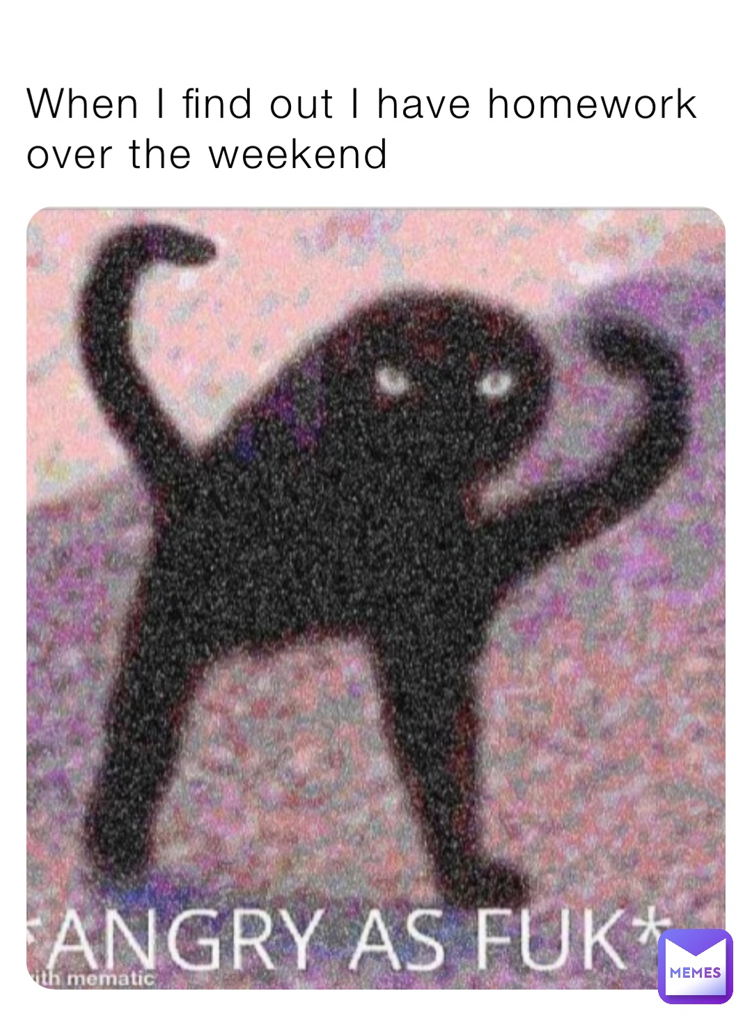 When I find out I have homework over the weekend