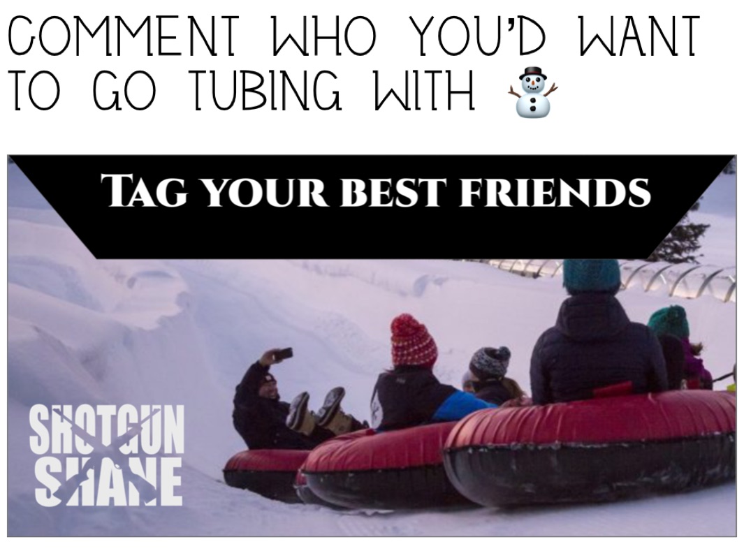 Comment who you’d want to go tubing with ⛄️ 