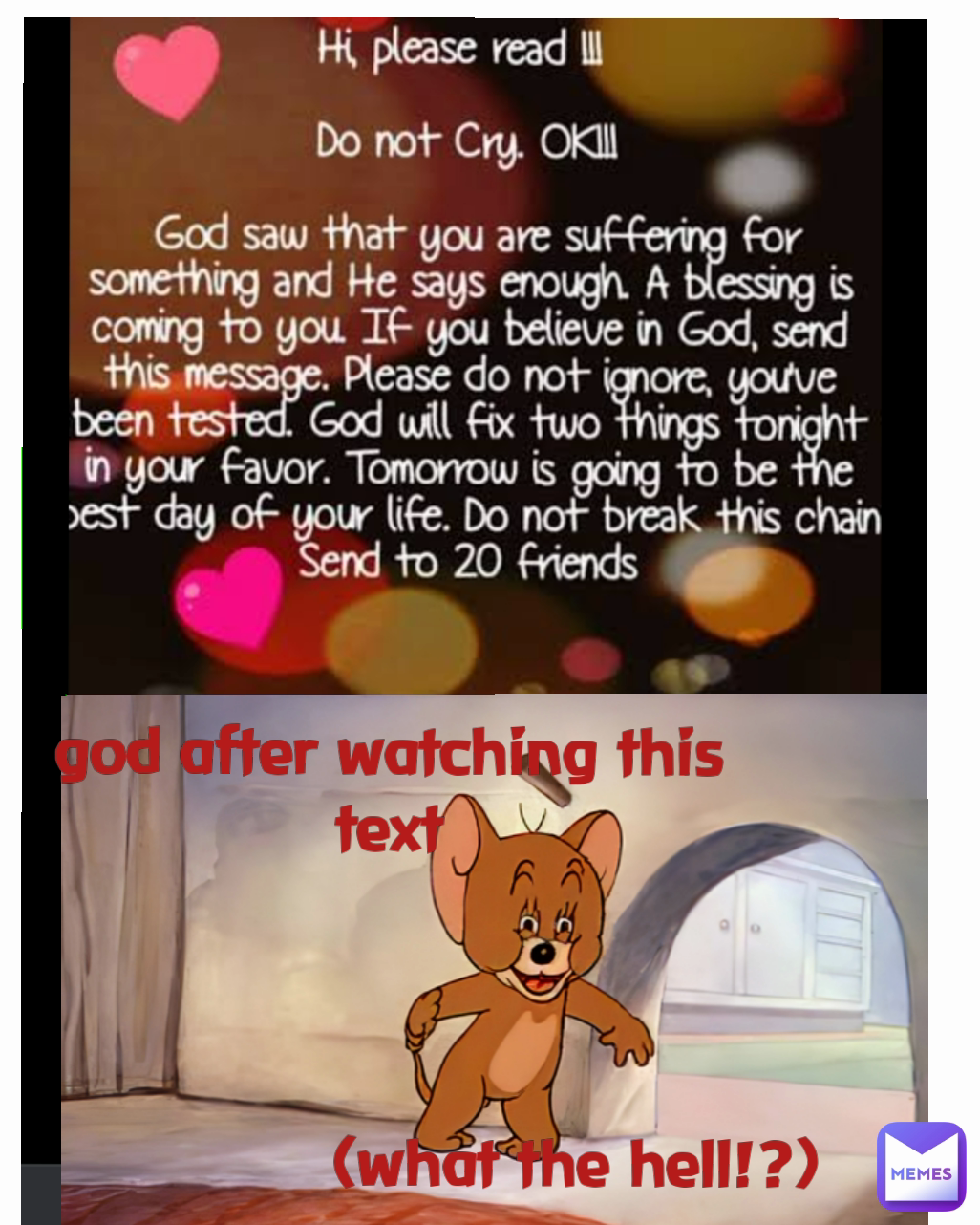 god after watching this text (what the hell!?)