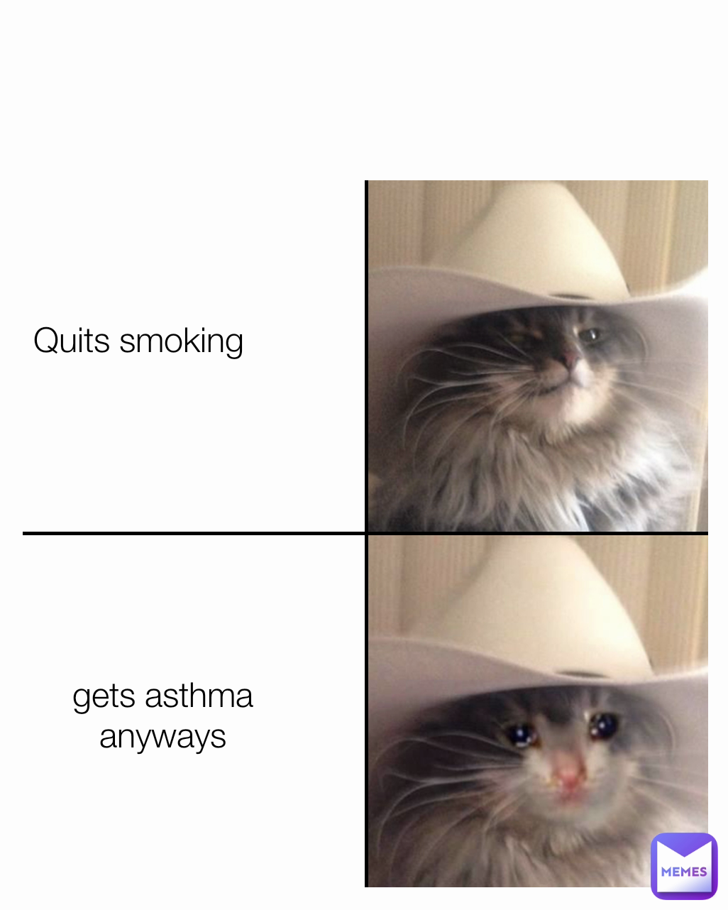 gets asthma anyways Quits smoking