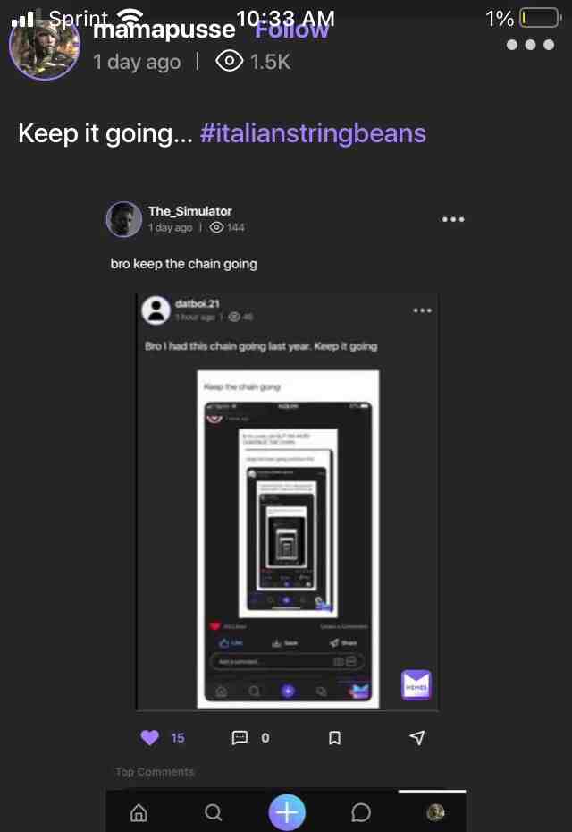 Keep the chain going