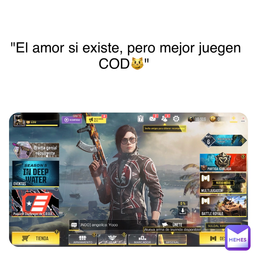 Double tap to edit "El amor si existe, pero mejor juegen COD😼"