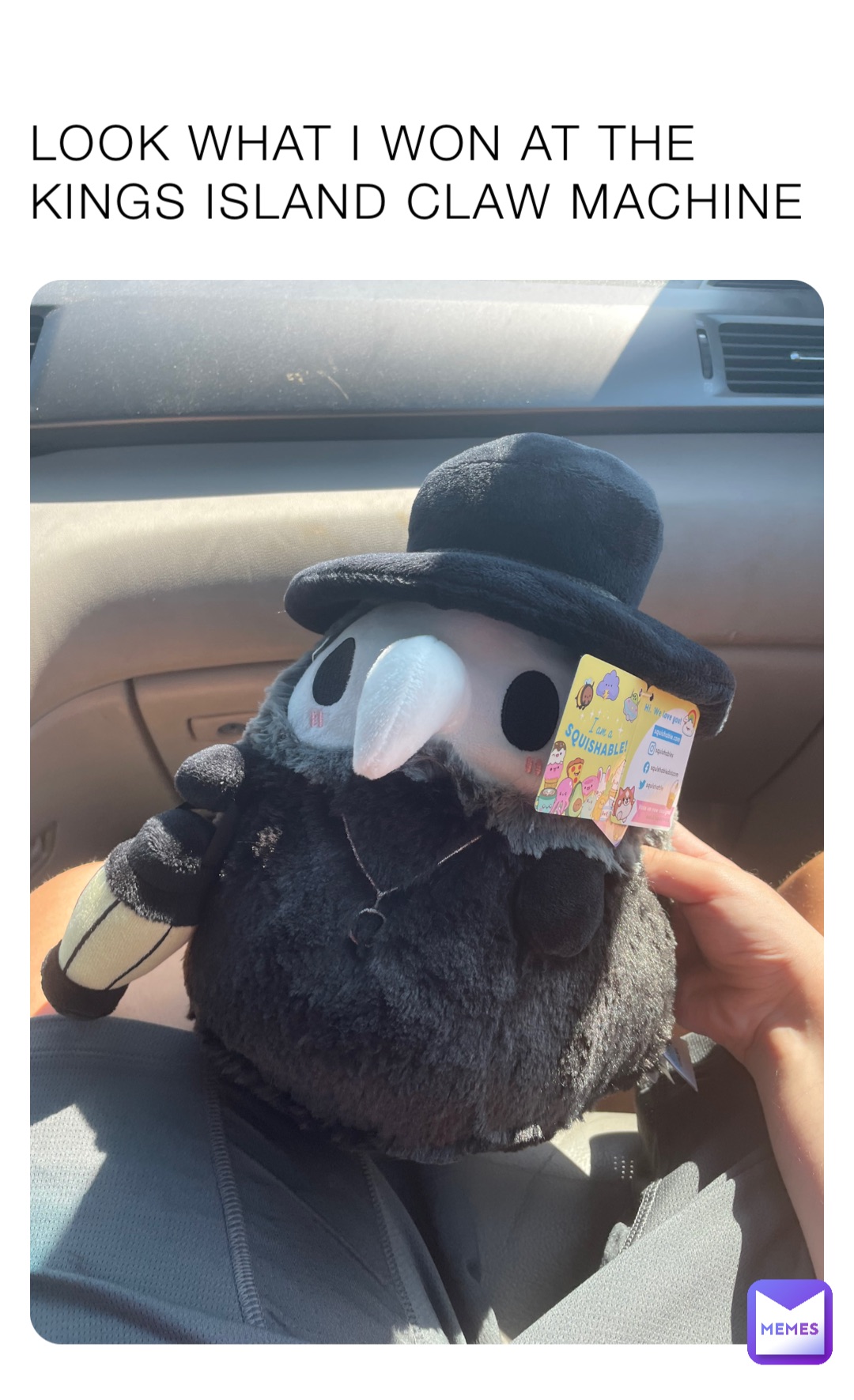 LOOK WHAT I WON AT THE KINGS ISLAND CLAW MACHINE