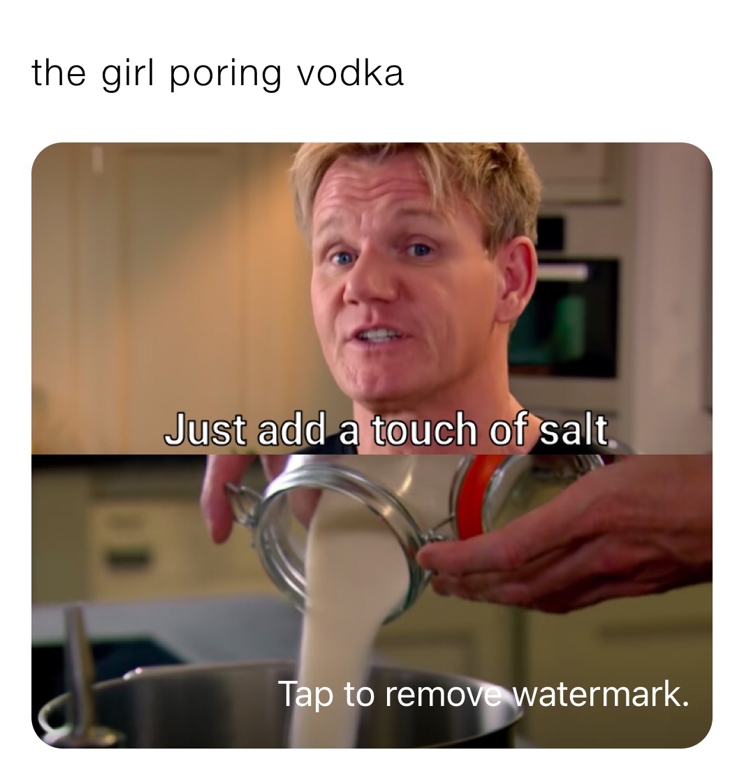 the girl poring vodka