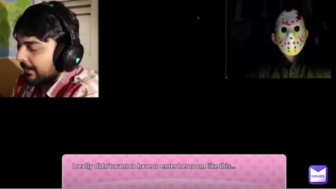 Jason voorhees reacting to Mutahar laughs at sayori’s death.  #fridaythe13th  #jasonvoorhees  #ddlc  #sayori #DDLC