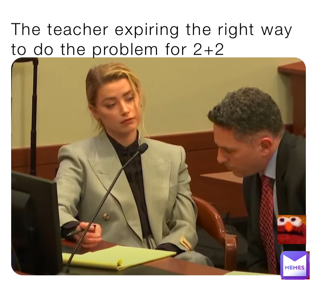 The teacher expiring the right way to do the problem for 2+2