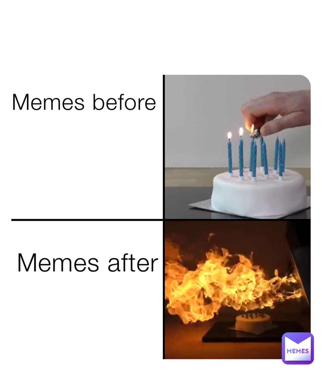 Memes before Memes after
