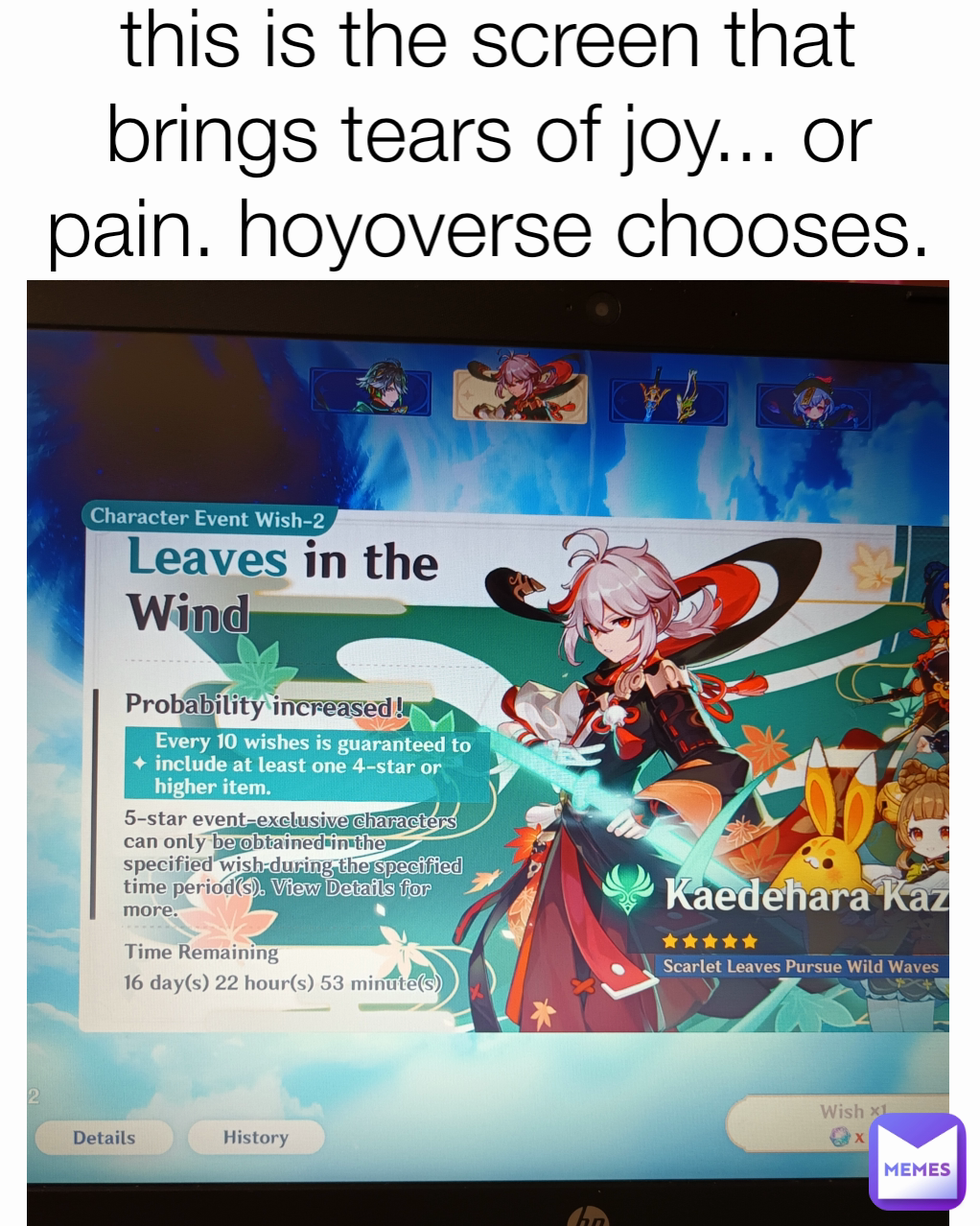 this is the screen that brings tears of joy... or pain. hoyoverse chooses.