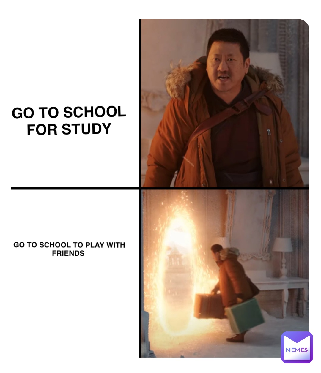 GO to school for study Double tap to edit Go to school to play with friends