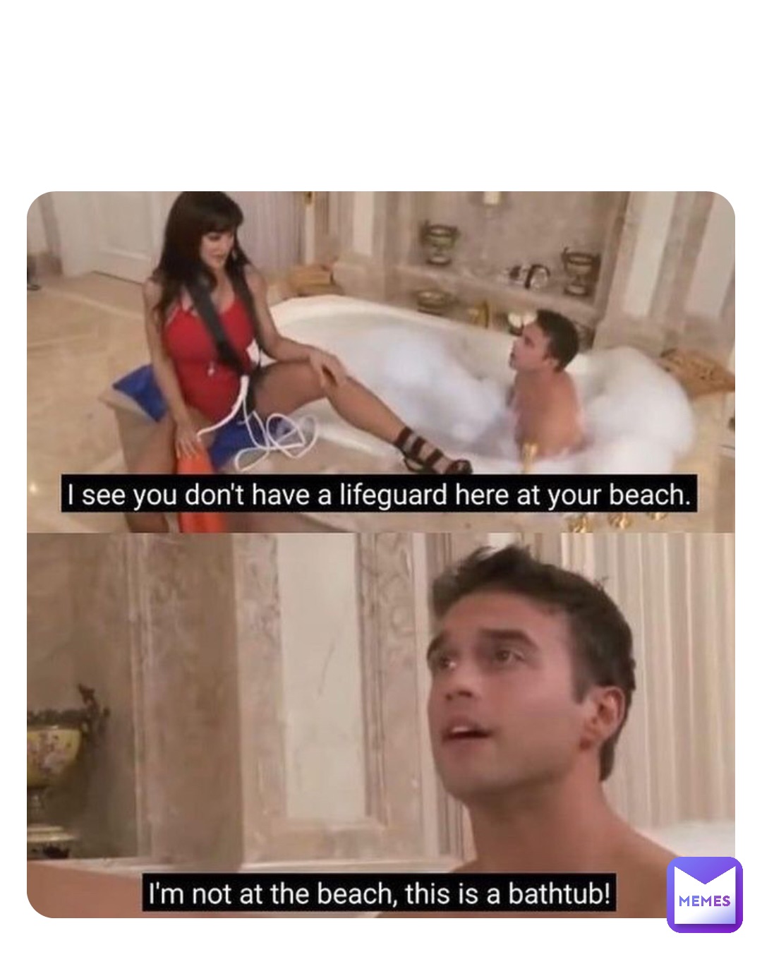 This isnt the beach its a bathtub