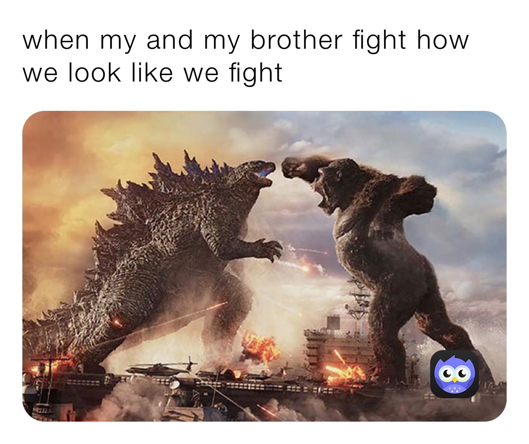 when my and my brother fight how we look like we fight