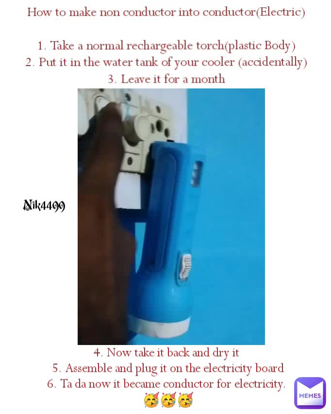 How To Make Non Conductor Into Conductor Electric 1 Take A Normal Rechargeable Torch Plastic