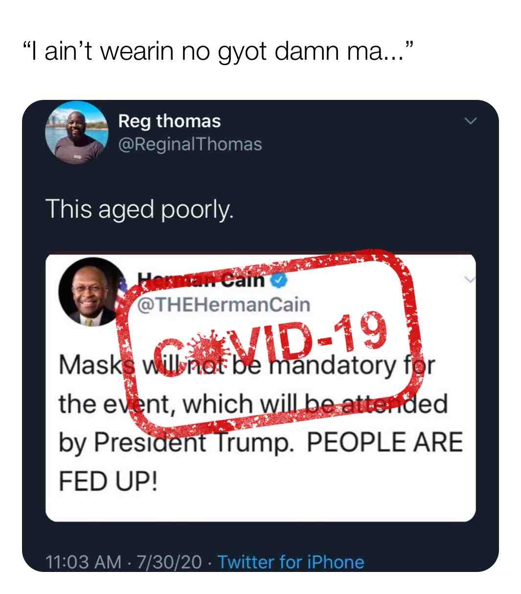  #Antimask #Mask #Covid #coronavirus #instalike #instafun #truth #facts #dankmemes #hilarious #love #memesdaily #happiness #lol #daily #follow #bestoftheday #freedom #happy #lmao #haha #instagood #comedy #savage #lmfao #funny #real #edgymemes #jokes #nochill #funnymemes #depression #silly #meme