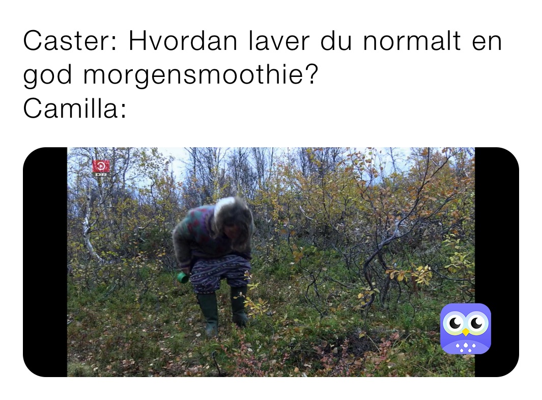 Caster: Hvordan laver du normalt en god morgensmoothie?
Camilla: