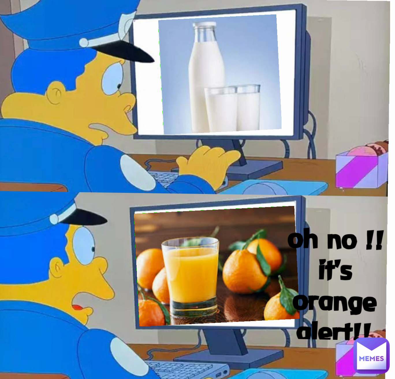 oh no !! it's orange alert!!