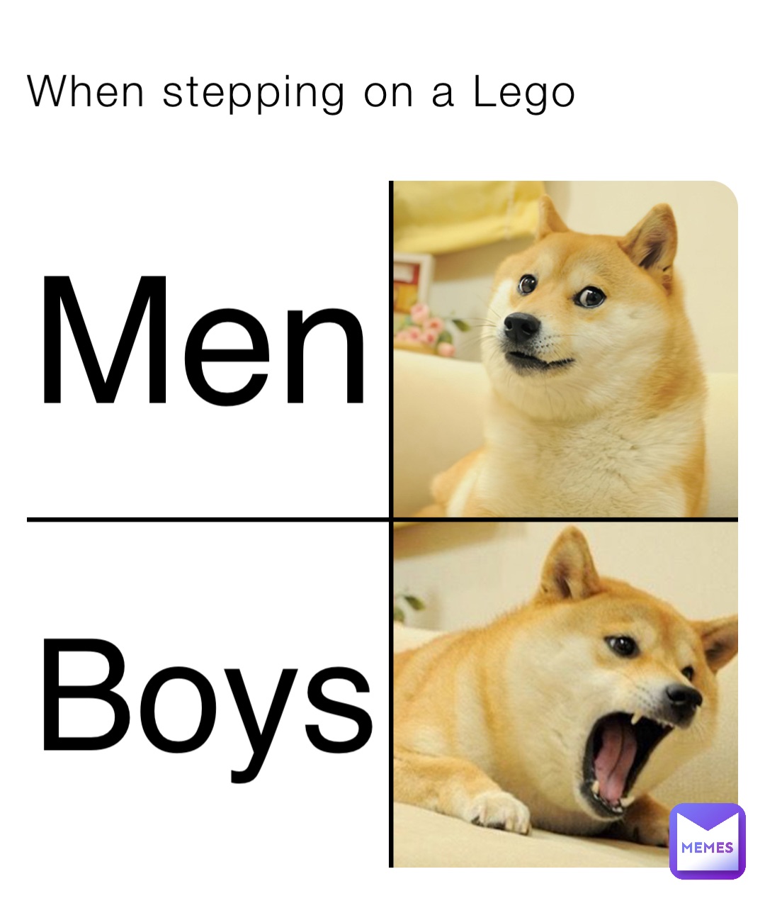 When stepping on a Lego Men Boys