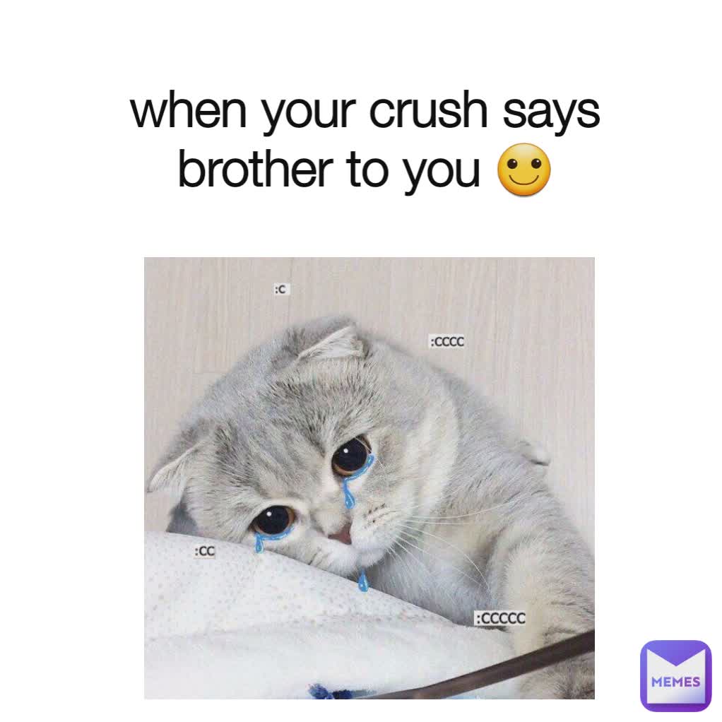 when your crush says brother to you 🙂