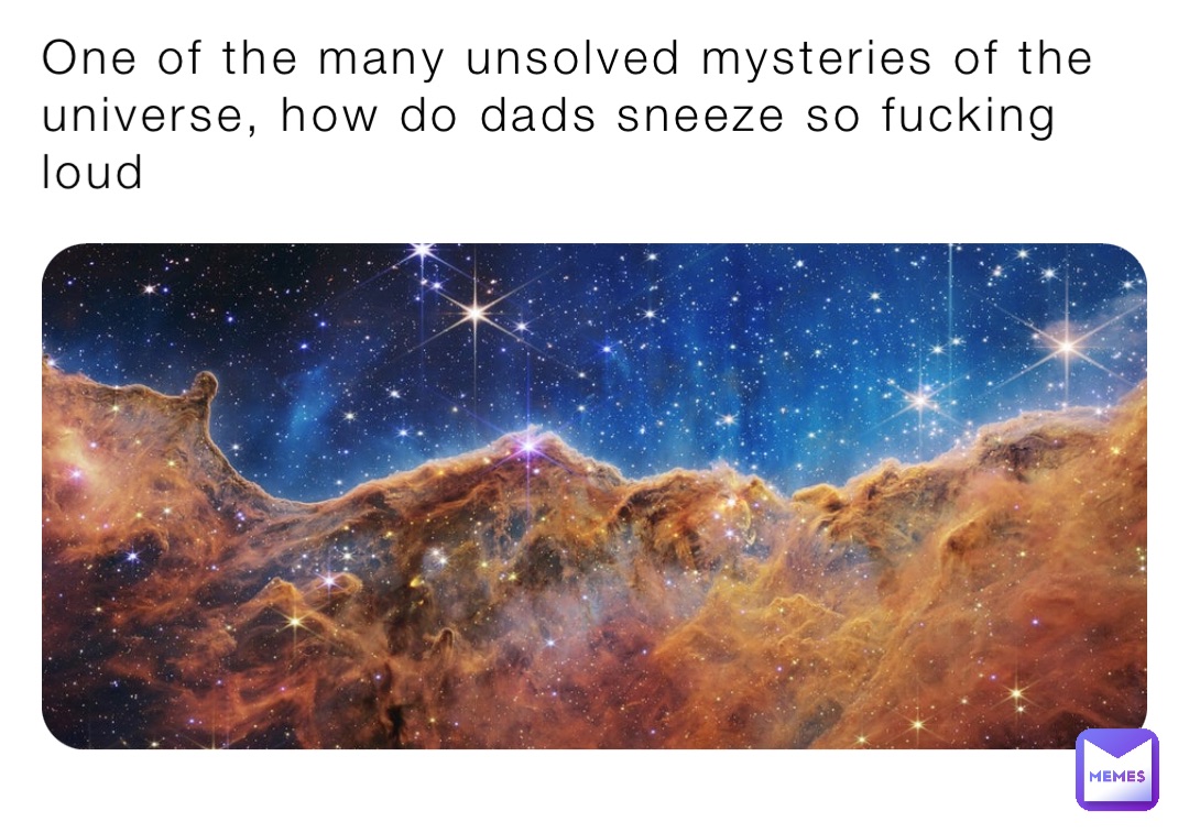 One of the many unsolved mysteries of the universe, how do dads sneeze so fucking loud