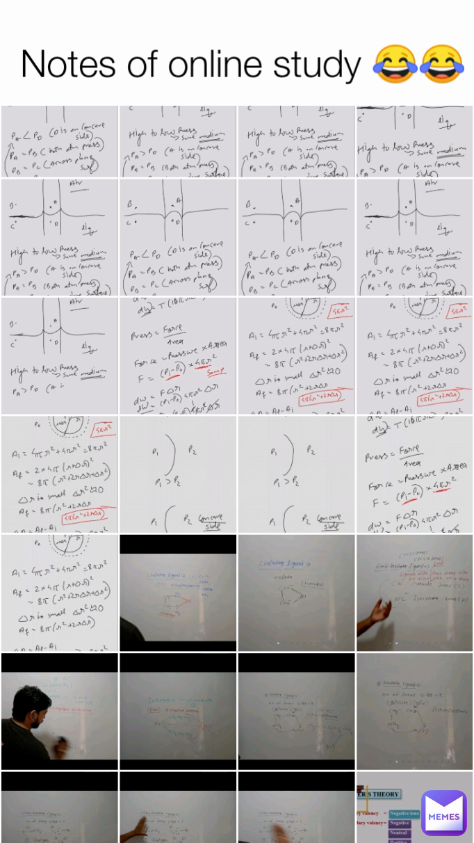 Notes of online study 😂😂