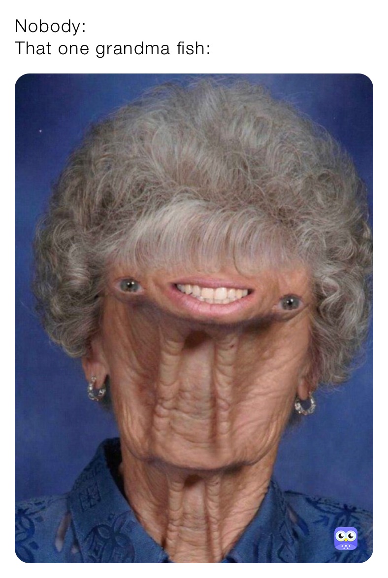Nobody: 
That one grandma fish: