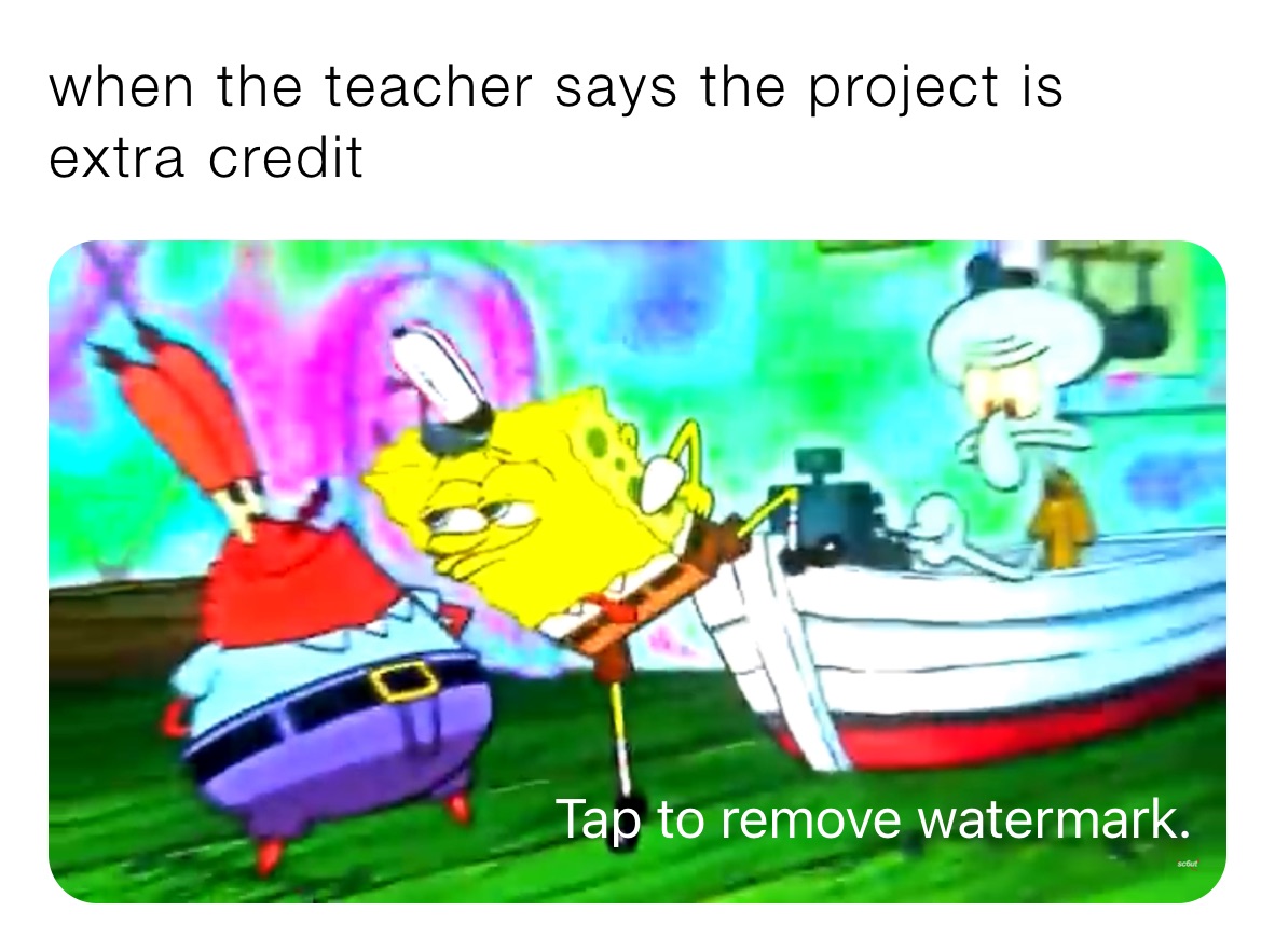 when the teacher says the project is extra credit