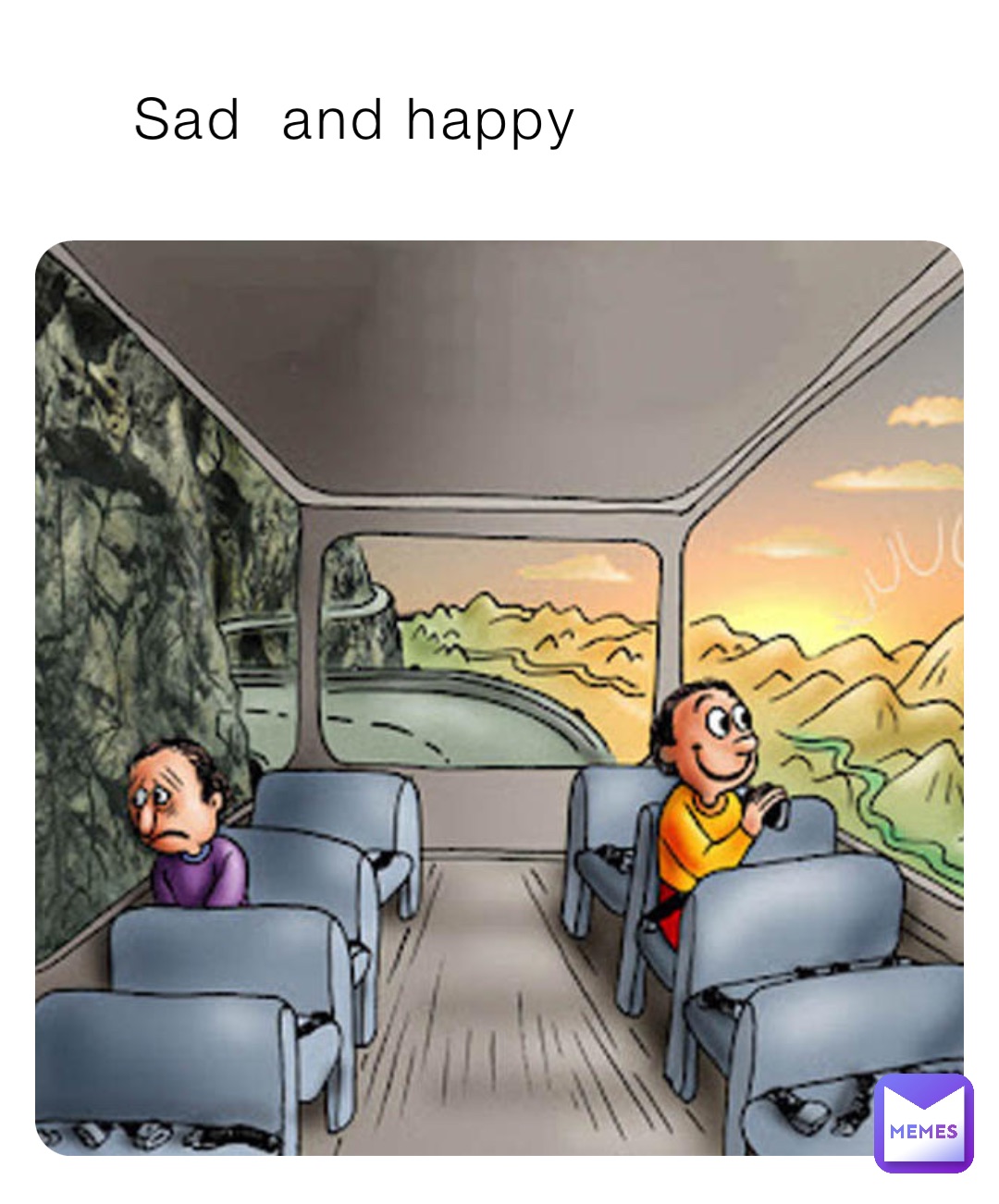 Sad  and happy