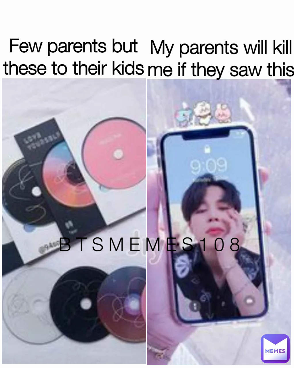 BTSMEMES108  Few parents but these to their kids My parents will kill me if they saw this